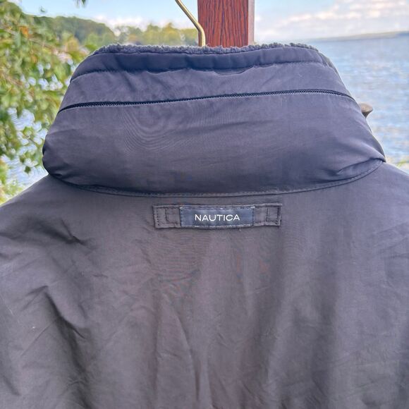 Nautica Insulated Winter Parka with Hood & 4 Pockets, True Black Men's XXL - Picture 11 of 15